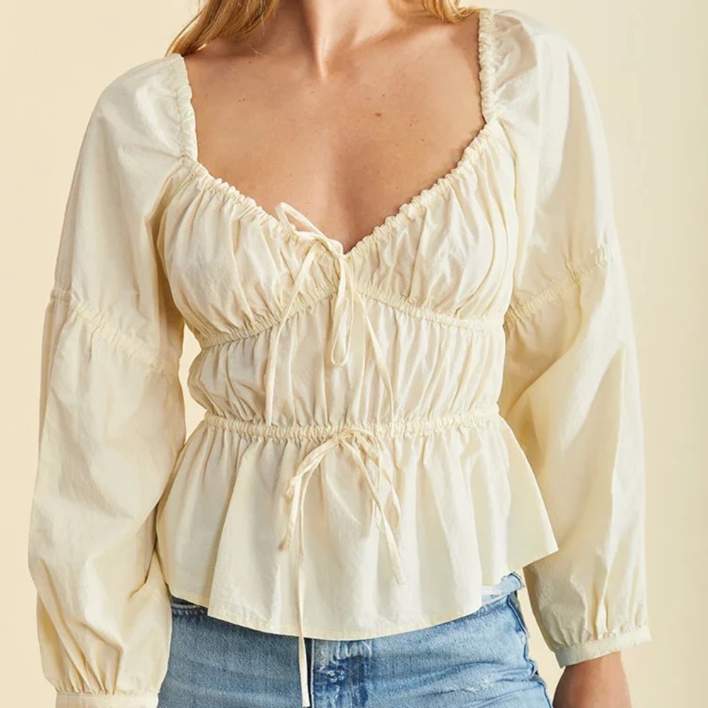 Ciao Lucia blouse with Puff Sleeves